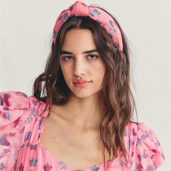 Lele Sadoughi x LoveShackFancy headband millennial pink . - Picture 4 of 4